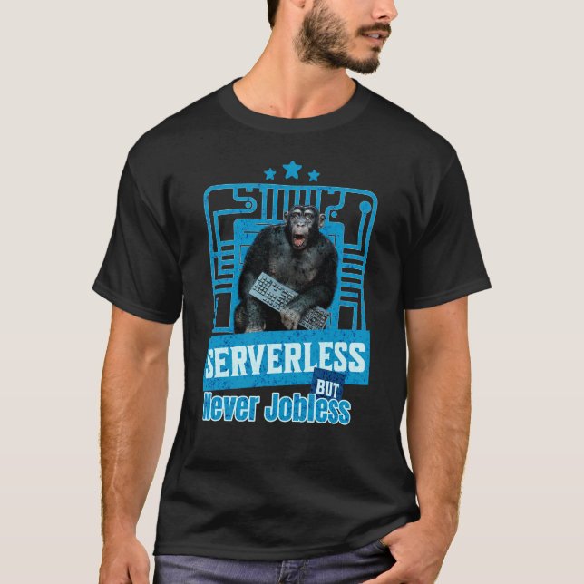 Camiseta Humor de Desenvolvedor de Macaco Engraçado Sem Ser (Frente)