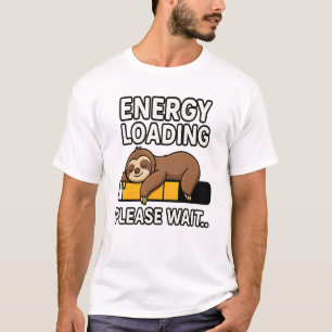 Camiseta Humor de Economia de Energia de Preguiça
