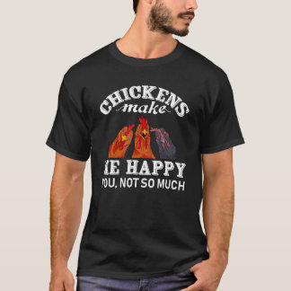 Camiseta Humor de Galinha Galinhas Me Fazem Feliz Você Não 