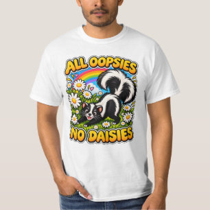 Camiseta Humor de Gambá Fofo Todos os Errinhos Sem Margar