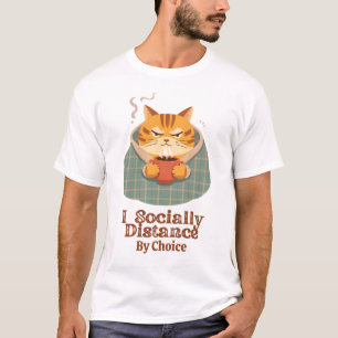 Camiseta Humor de introvertido, distanciamento social, manh