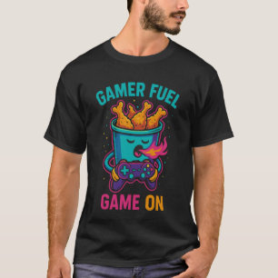 Camiseta Humor de Jogos Retrô RPG Game On Asa de Frango Eng