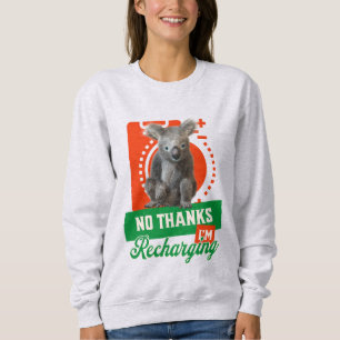 Camiseta Humor de Koala Carregando Introvertido