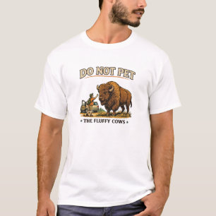 Camiseta Humor de Parque Nacional Antigo Bisonte Ilustração