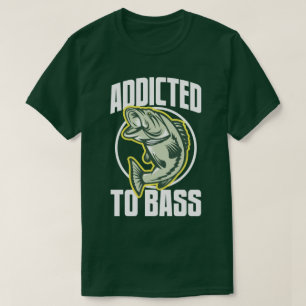Camiseta Humor De Pesca Viciado Em Bass Engraçada Chá