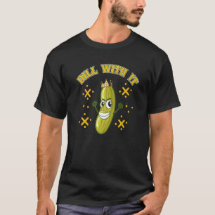 Camiseta Humor de Picles Piada com Pepino Coroado Dill