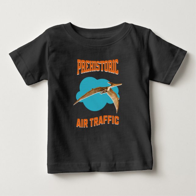 Camiseta Humor de Piloto de Tráfego Aéreo Pré-Histórico Pte (Frente)
