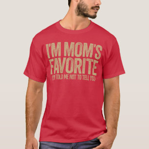 Camiseta Humor de Rivalidade entre Irmãos Favorito da Mamãe