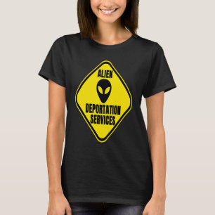 Camiseta Humor de Sinal de OVNI do Serviço de Deportação de