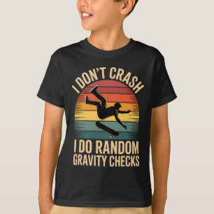 Camiseta Humor de Skate Gravidade Conta Só!