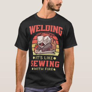Camiseta Humor de Trabalho Soldagem Vintage para Trabalho d