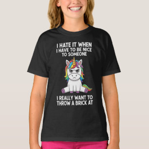 Camiseta Humor de Unicórnio: Gentileza Forçada