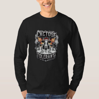 Camiseta Humor de Vaca Tolerante à Lactose Estilo Vintage