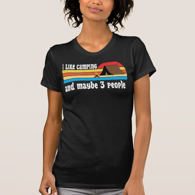 Camiseta humor de viagem de viagem de acampamento vintage e (Frente)