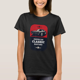 Camiseta Humor de Vintagem na Antiga Escola do Carro Clássi