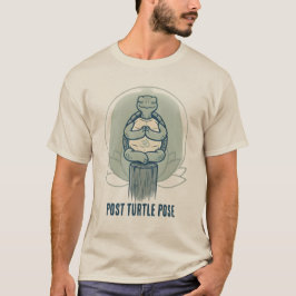 Camiseta Humor de Yoga Pós Tartaruga