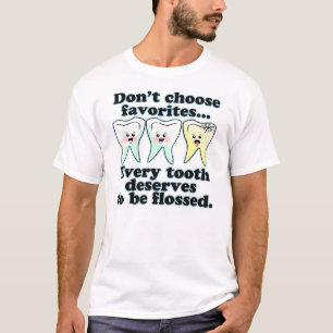 Camiseta Humor dental da escova & do Floss