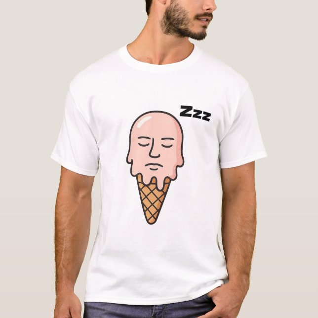 Camiseta Humor Derretido - Sorvete Adormecido (Frente)