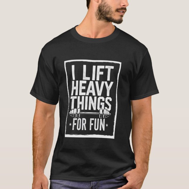 Camiseta Humor Divertido do Ginásio Trocadilho Eu Levanto C (Frente)