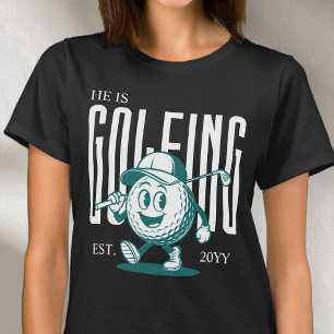 Camiseta Humor Divertido Retro Branco Golfe Personalizado E