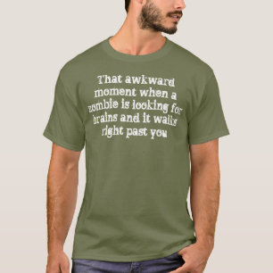 Camiseta Humor do cérebro do zombi