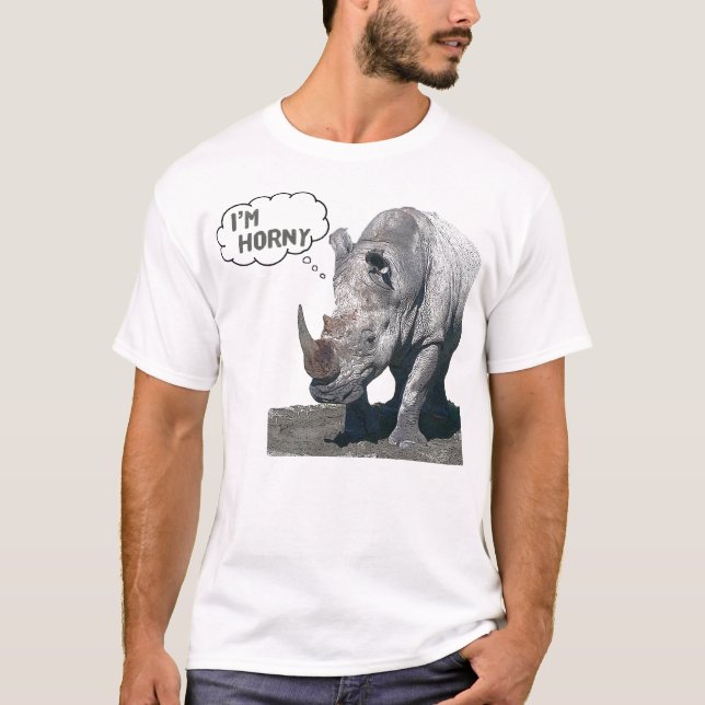 Camiseta Humor do rinoceronte (Frente)