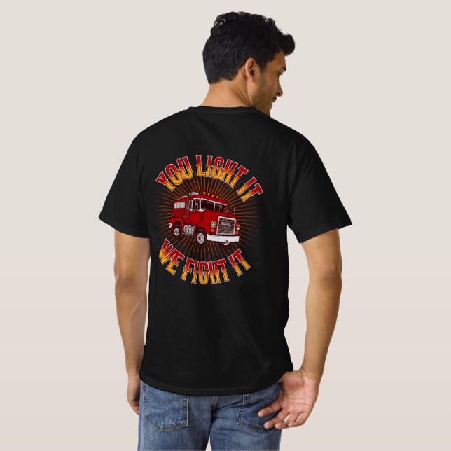 Camiseta Humor dos Bombeiros (Parte Traseira Completa)
