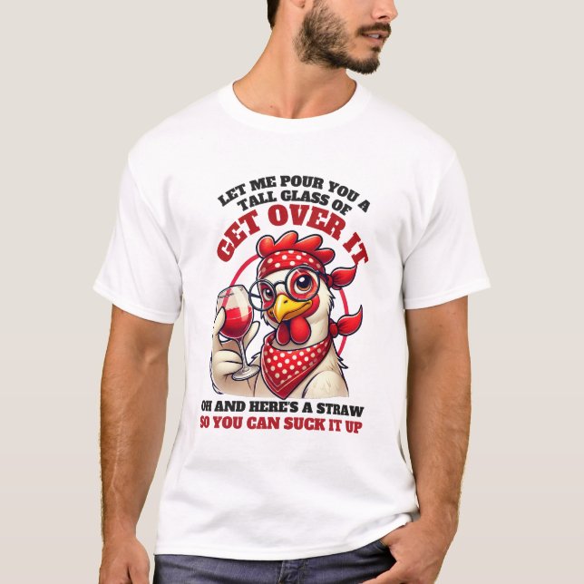Camiseta Humor Engraçado de Frango Western (Frente)