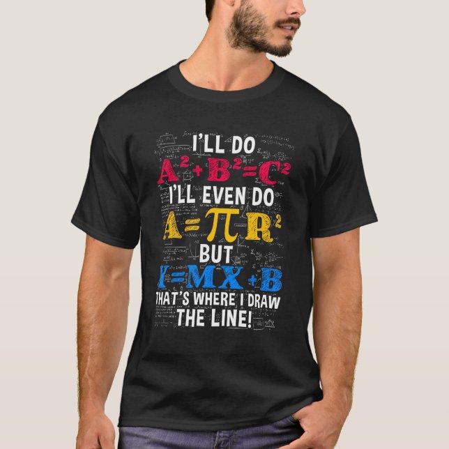 Camiseta Humor engraçado do professor de matemática Piada d (Frente)