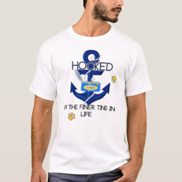 Camiseta Humor estético dos pescadores de pasta azul