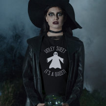 Camiseta Humor Halloween. Holey Sheet É um fantasm