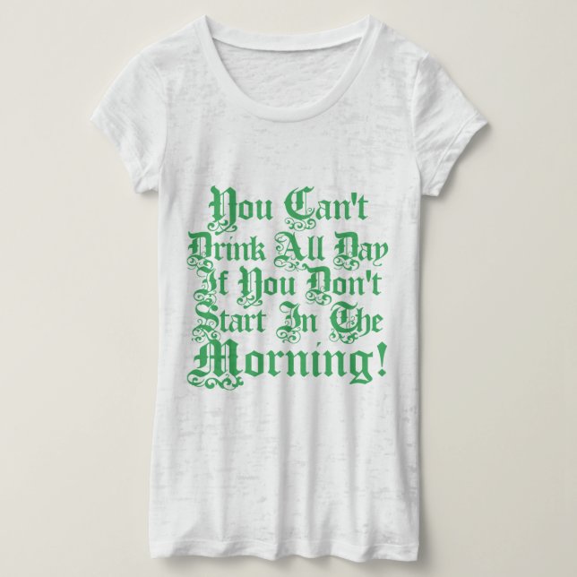 Camiseta Humor irlandês do bebendo do partido (Frente do Design)