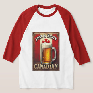 Camiseta Humor Manga Três Quartos de Manga