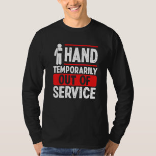 Camiseta Humor Mão Quebrado, Guerreiro Sobrevivente Mão Que