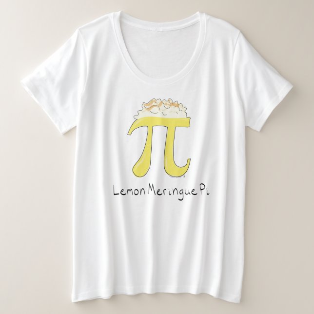 Camiseta Humor Matemático Divertido Símbolo Pi Limão (Frente do Design)