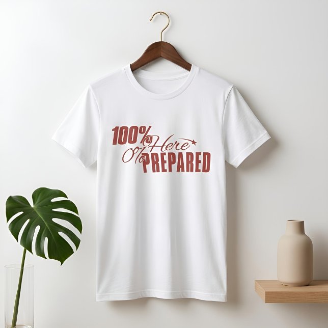 Camiseta Humor Medido | Presente v Preparado | Leve (Styled Shot)