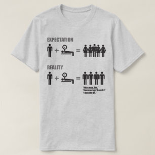 Camiseta Humor na Construção de Portos - Expectativa vs Rea