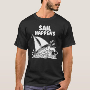 Camiseta Humor Náutico "Sail Happens"