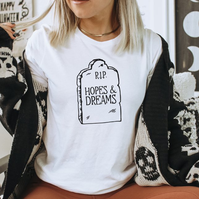 Camiseta Humor Negro Divertido RIP Esperanças e So (Criador carregado)