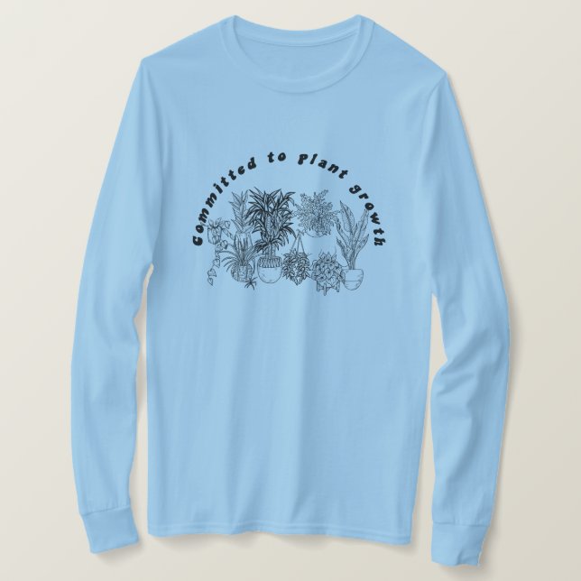 Camiseta Humor no Crescimento das Plantas Familiares (Frente do Design)