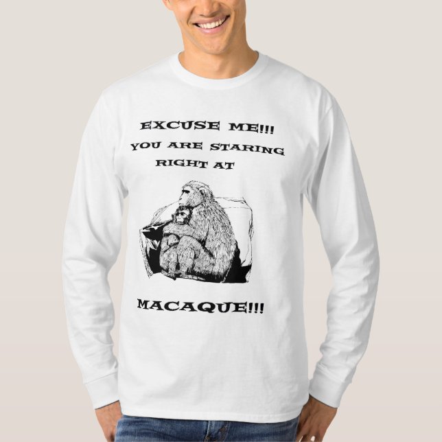 Camiseta humor ofensivo macaco engraçado (Frente)
