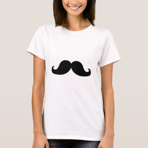 Camiseta Humor preto engraçado do bigode