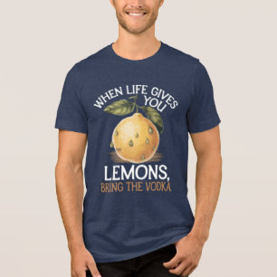 Camiseta Humor quando a vida lhe dá limões traga a vodka