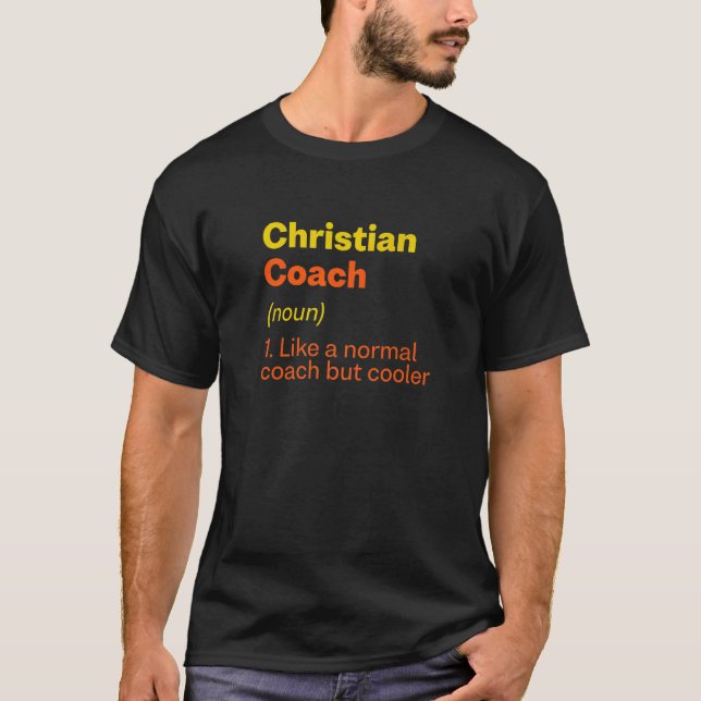 Camiseta Humor religioso de Definição de Treinador Cristão (Frente)