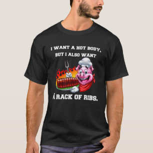 Camiseta Humor Sarcástico Eu Quero Um Corpo Quente Mas Tamb