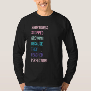 Camiseta Humor Short Girls Parou De Crescer Dizendo