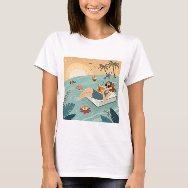 Camiseta Humor Tropical de Troca de Página (Frente)