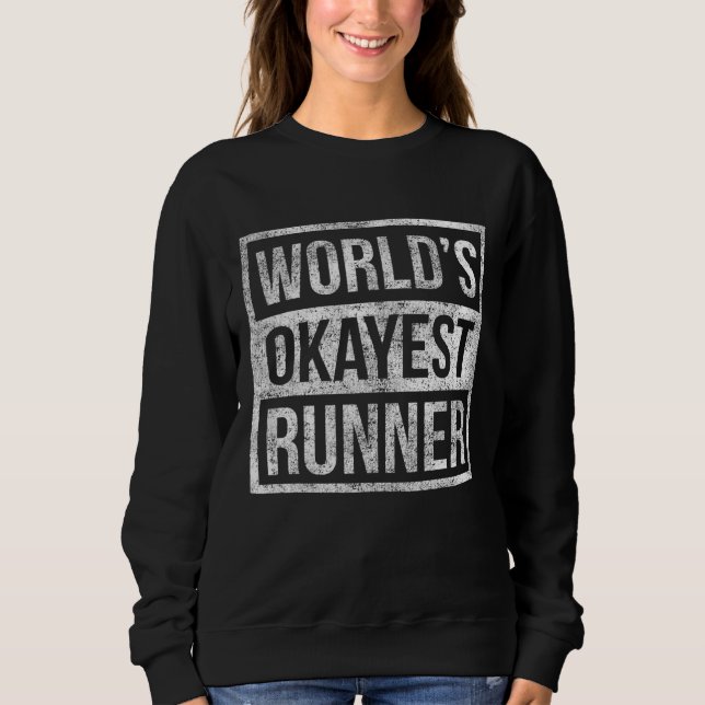 Camiseta Humor Worlds Okayest Runner Marathon Runner (Frente)