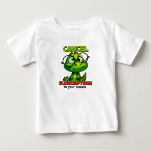 Camiseta Humorística de Dino Fofo com Óculos – Can