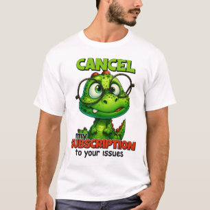 Camiseta Humorística de Dino Fofo com Óculos – Can